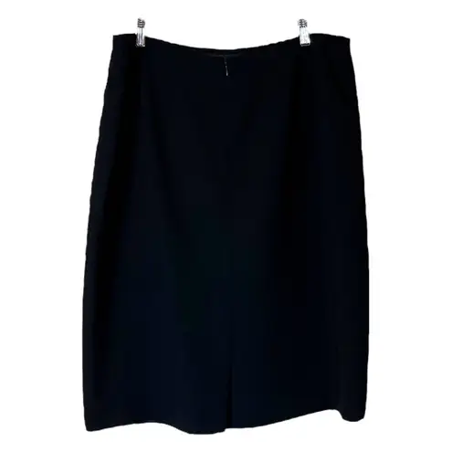 Evan Picone Pencil Skirt Suit Separate Classic Work Lined Solid Black Size 16