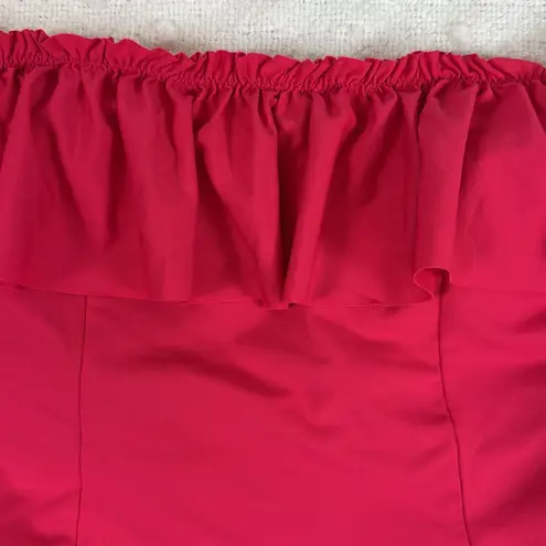 Bleu Rod Beattie Bleu by Rod Beattie Off Shoulder Ruffle Tummy Contour One Piece Pink Sz 4