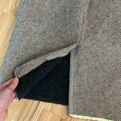 Miu Miu Vintage wool color block grey beige halter midi dress