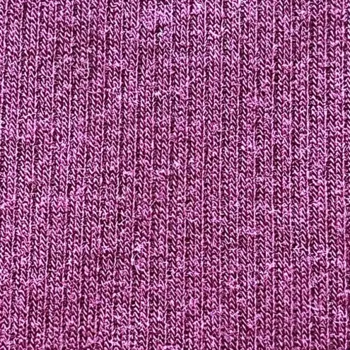 AQUA Purple Mock Neck Long Sleeve Ribbed A-Line Swing Mini Dress Small Boho