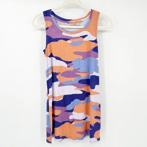 LOGO By Lori Goldstein Womens Bundle Lot (2) Floral Blouse & Camo Tank Top XS