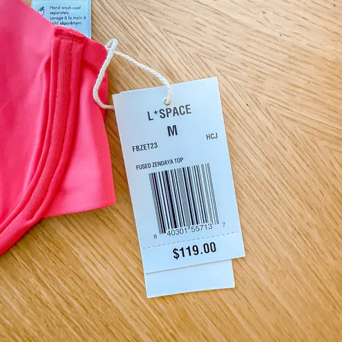 Lā Space Bikini Top Womens Medium Pink Fused Zendaya Color Block Barbiecore NWT