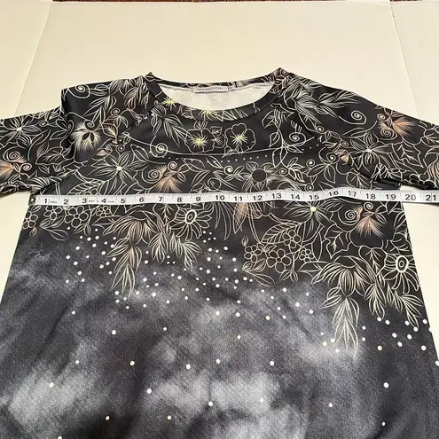 MISSLOOK gray boho style ladies small sweatshirt Cotton blend New without tags