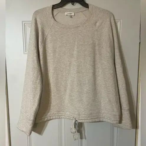 Haven Well Within Tie Waist Crew Neck Beige Size XL Soft Comfy Neutral Staple Tan