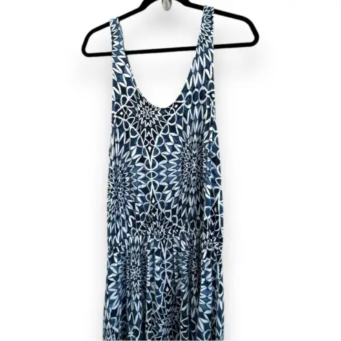 Gap  Sleeveless Blue Faux Wrap Dress High Low‎ Hem Size L