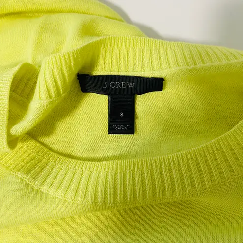 J.Crew  100% Merino Wool Chartreuse Yellow Pullover Sweater 