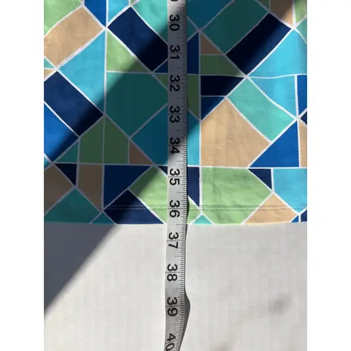 J. McLaughlin Dolly Catalina Cloth Sleeveless Collared Shirt Dress, XS green Blue