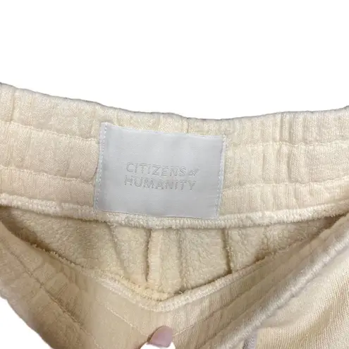 Citizens of Humanity  Laila Casual Fleece Pants Joggers Twilight Cream Size Large