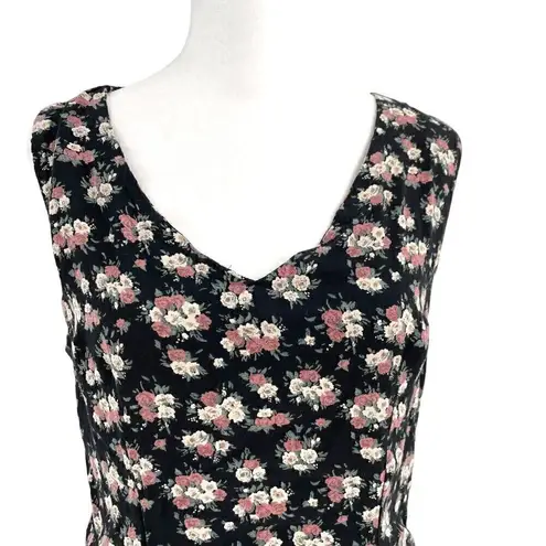 Vintage 90s Floral Mini Dress Cottage Punk Grunge Sha Sha Collection size Medium