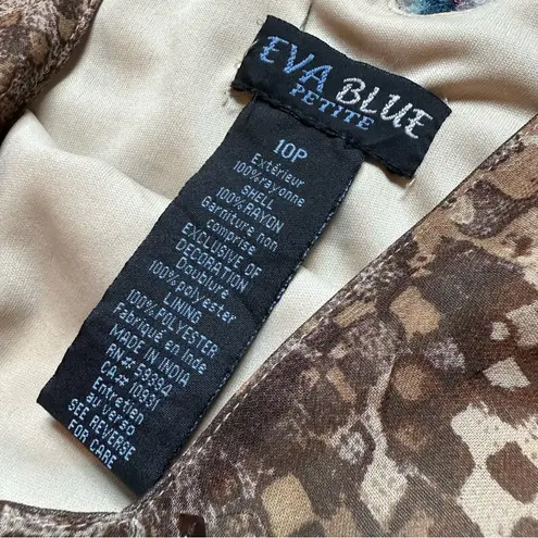 Y2K Eva Blue Asymmetrical Fairycore Sequin Dress Size 10 Brown Size M