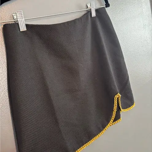 Line and Dot NWT  Wild Black & Gold Chain Skirt