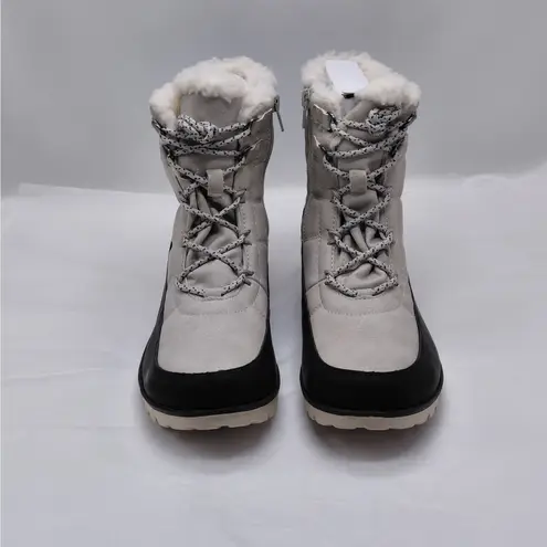 Jbu by Jambu Womens 8.5 Alaska Waterproof Winter Snow Boots Gray Black Faux Fur