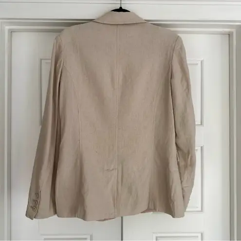 Chadwick's Vintage of Boston Beige Linen Blend Blazer - Size 8T