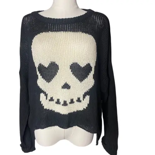 Vintage Habana Gigi Amour Black Heart Eye Skull Knit
Sweater L Size L