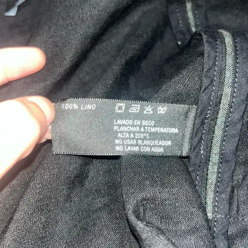 Carla Fernandez Linen Cape Poncho One Size Black Size undefined