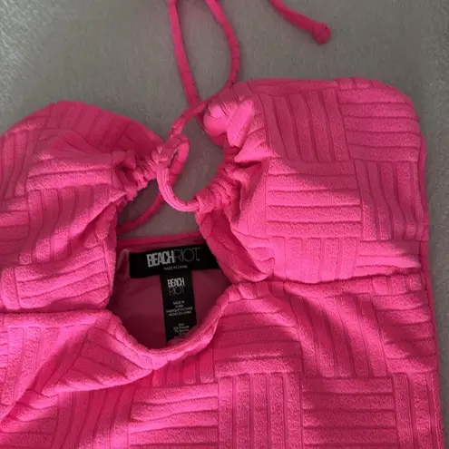 Beach Riot Phoenix One Piece Strawberry Moon Terry, Size Medium, $168