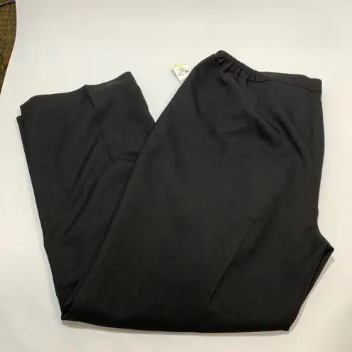 Le Suit Women's Mid-Rise Relaxed Fit Torino Dress Pants Black Size 18W NWT