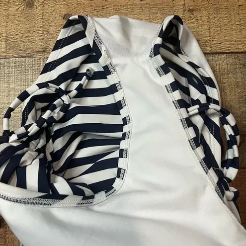 Kona Sol | UNWORN Classic Navy White Stripe One Piece Bathing Suit Sz XS