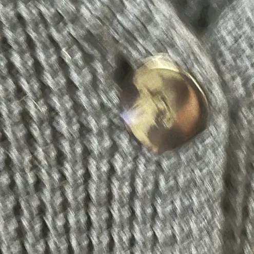 Luisa Lorenzi Navy Blue Cotton Cropped Button Front Cardigan S/ M