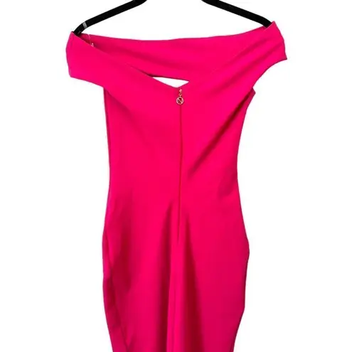 Nookie  Tyler Scuba Midi Dress in Hot Pink‎ NWT Sz XS