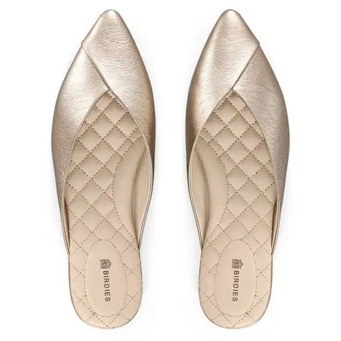 Birdies The Swan in Gold Leather Size 7.5