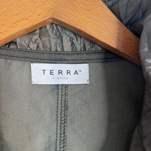 Terra SJ Apparel Structured Collar Sleeveless Green Mod Tunic Dress Size Medium