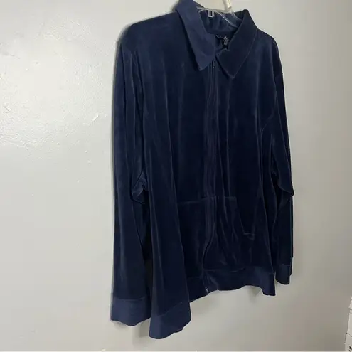 Jason Maxwell Women's Navy Velour Jacket