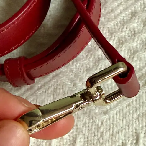 NWOT Maje Red Suede Large M Bag w/ side fringe and crossbody strap