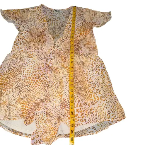 Show Me Your Mumu  Sunset Safari Leopard Ta-Haa Romper Women’s Small Flowy Sheer - Image 8