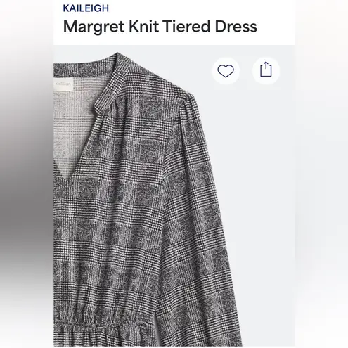 Kaileigh NWT Margret knit tiered Dress Sz L