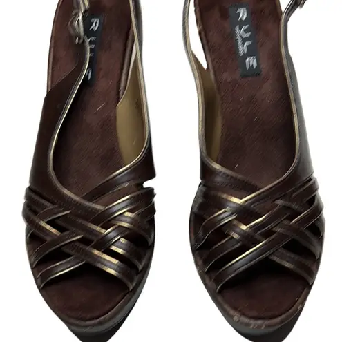 Steve Madden  Rule Wedge Brown Sandals Size 10