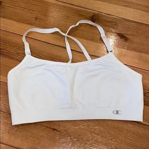 Champion  Medium Support White Sports Bra