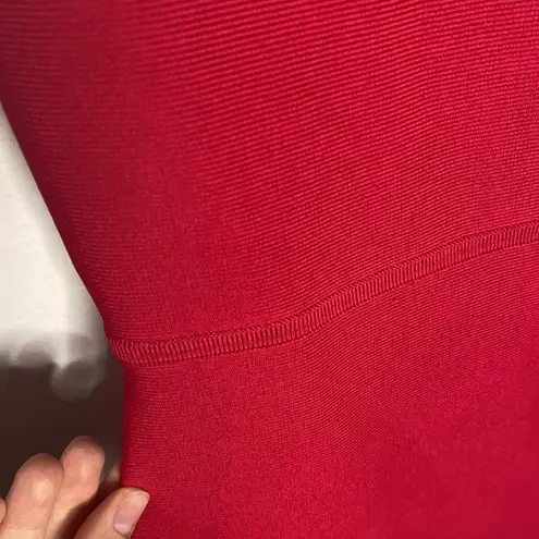 BCBGMAXAZRIA  Gisela rio red racerback bandage dress size M