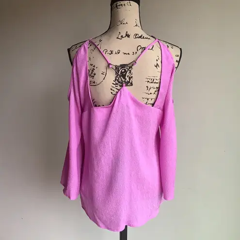 Halston Heritage Dark Tulip Silk Blouse