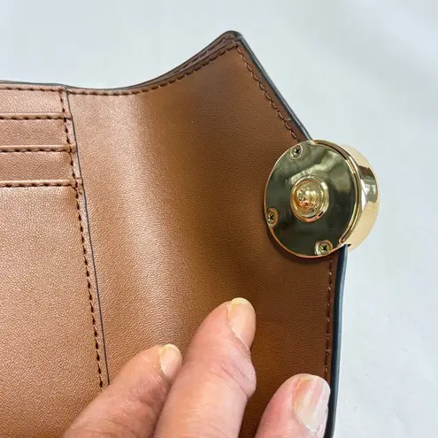 Michael Kors  Signature Monogram Gold Logo Brown and Tan Wallet New