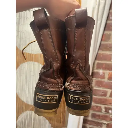 L.L.Bean  Women’s Duck Boots Brown Leather tan  7