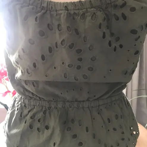 Guess NWT  Larisen Cotton Eyelet Peplum Top