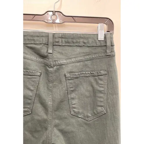 Just Black Denim Black/Dark Green Split Hem Jeans - Size 27 Made in USA