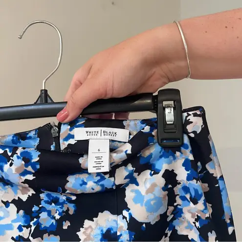 White House | Black Market  Blue Floral Skirt Size 6