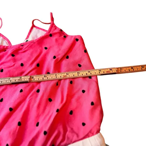 Tipsy Elves Watermelon Romper Size S Pink Green Striped Drawstring Shorts in EUC - Image 5