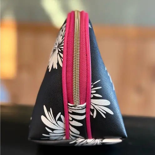 Trina Turk  zipper cosmetic bag 10x7” Black Pink