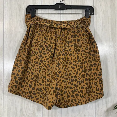 Target  A New Day Leopard Cheetah Animal Print Tie High Waisted Shorts  M medium