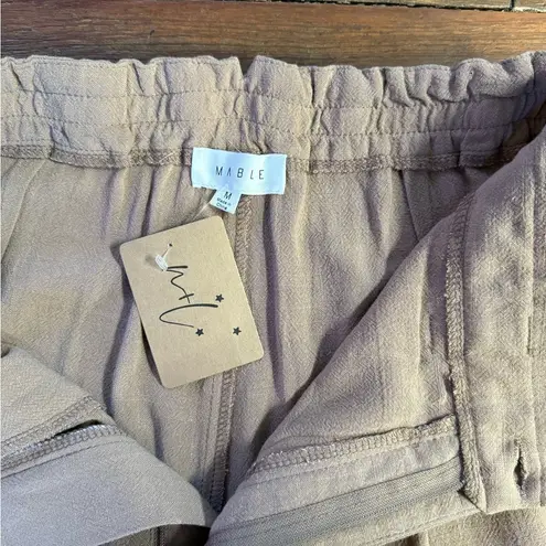 NWT Mable Linen Blend Wide Leg Trouser Style Pants ~ Size Medium 💚🍄 Tan