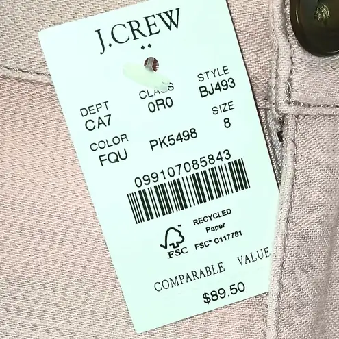 J.Crew NWT  Cotton Camp Pant Size 8