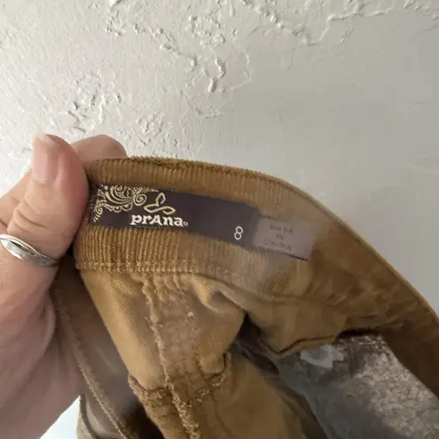 prAna ‎ Skirt 8 Brown Corduroy Mini Lace Patchwork Boho Organic Cotton Fairy