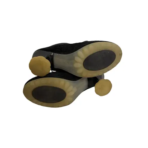 John Fluevog Ankle Boots Womens 8.5 Black Hypnos Geometric Embossed Heeled - Image 8