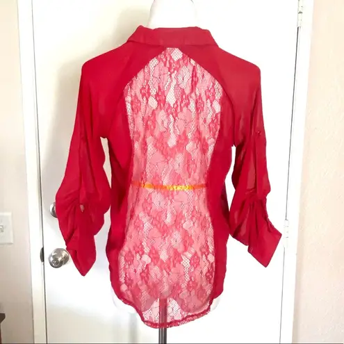 Sexy Red Hi Low Top Size M