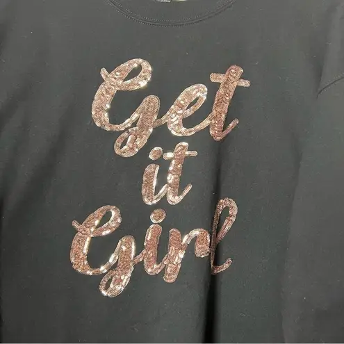 Cold Crush Women’s Crewneck Long Sleeve Gray and Gold Graphic Sweatshirt Sz L - Image 2