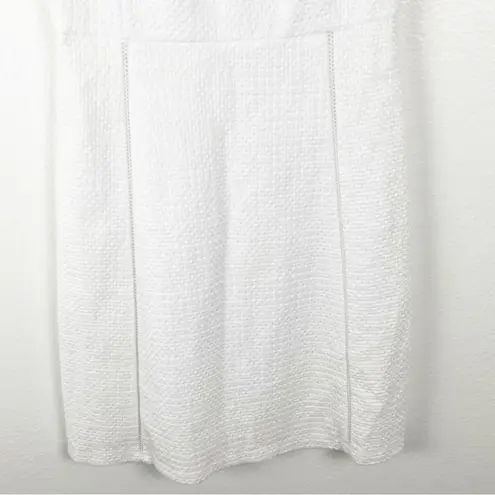T Tahari Maylin White Lined Sleeveless Exposed Back Zipper Dress, Size 2