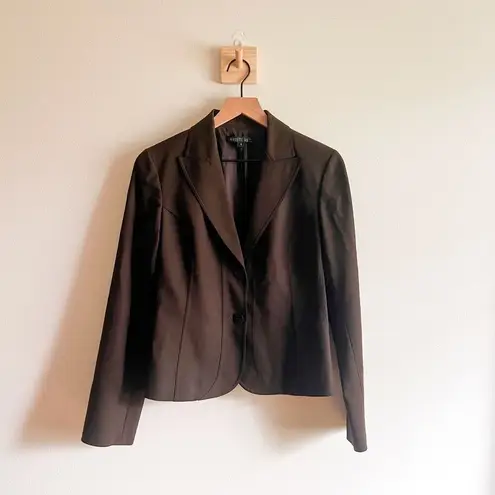 Lafayette 148 Wool Button Down Blazer Size 6 Brown